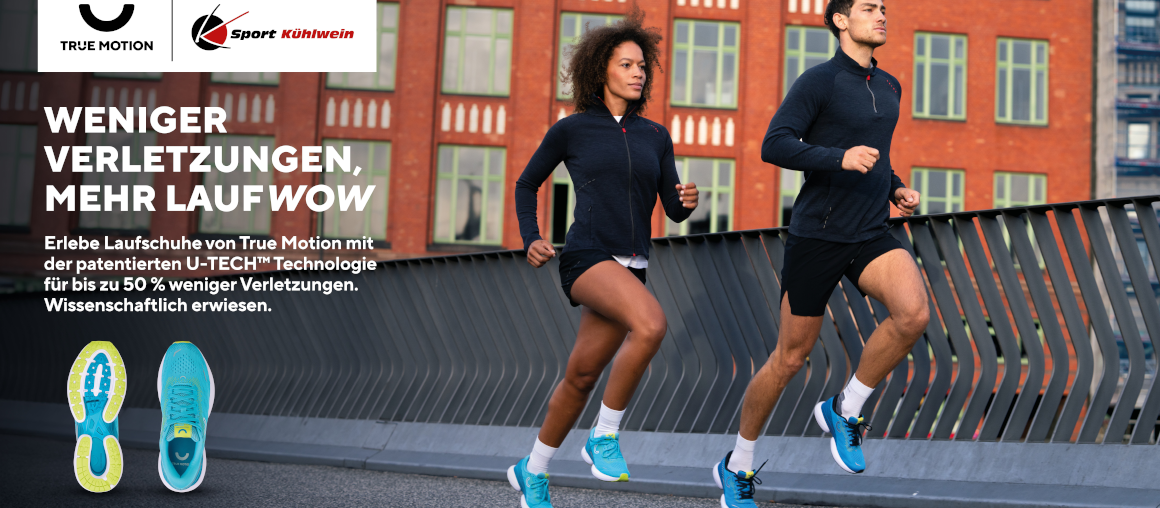 Entdecke das Lauferlebnis der Zukunft: True Motion Laufschuhe mit U-TECH™